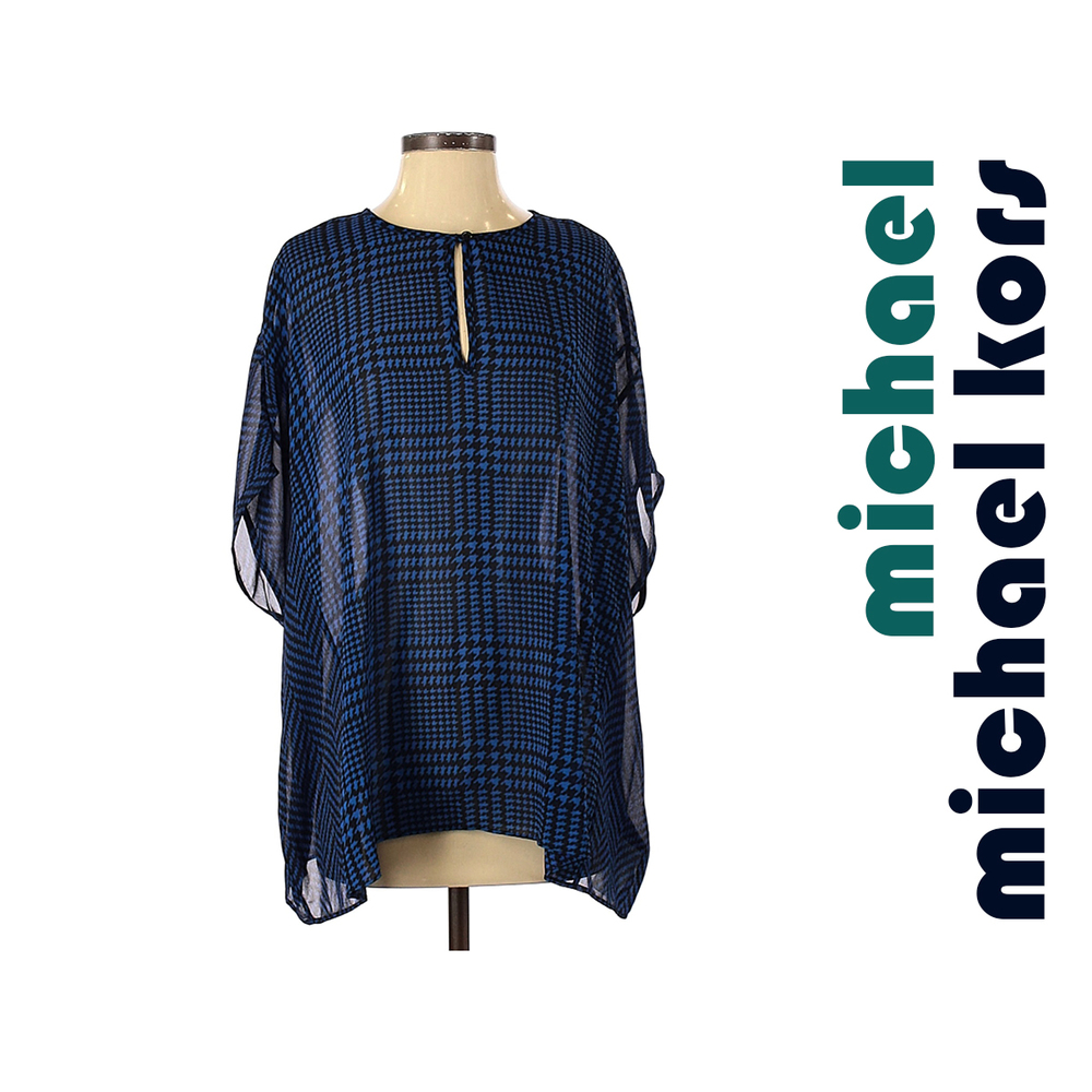 MICHAEL Michael Kors Oversized Sheer Tunic Blouse, Like New